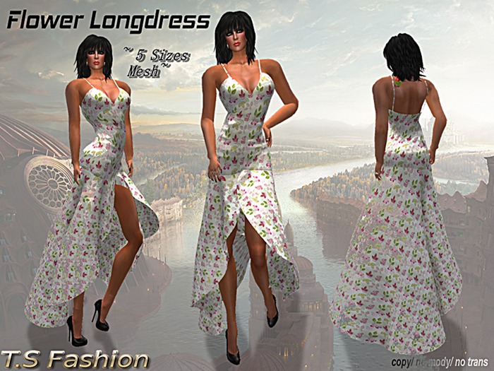 Flower Longdress  Mesh