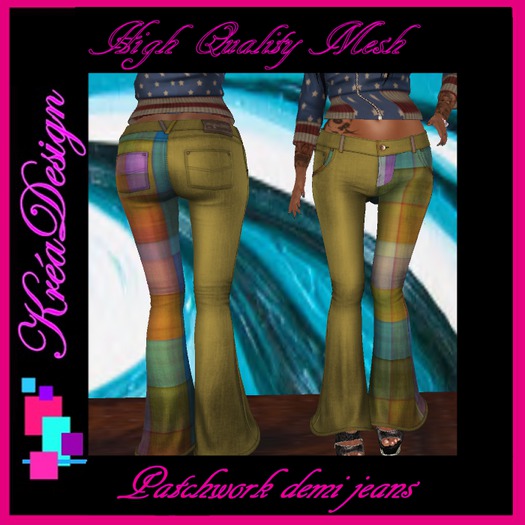 Jeans demi patchwork