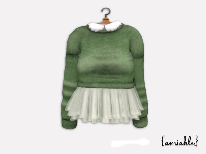 {amiable}Mesh Frilly Lace Spring Trainer_Green