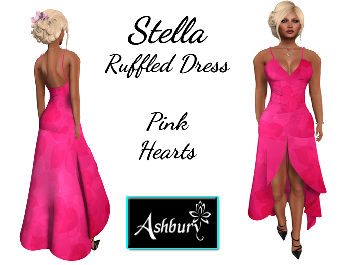 [ASHBURY] Stella Ruffled Dress-Pink Hearts