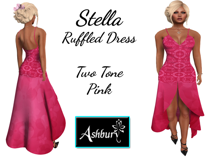 [ASHBURY] Stella Ruffled Dress-2 Tone Pink Hearts