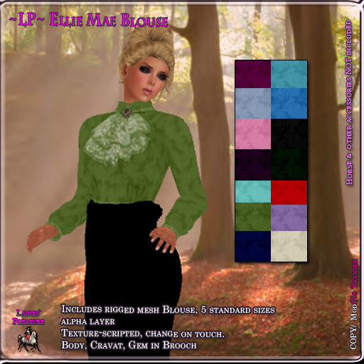 ~LP~ Ellie Mae Mesh Blouse BOXED Texture Scripted
