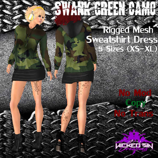 ^WSC^ Swank *Green Camo* {Mesh}