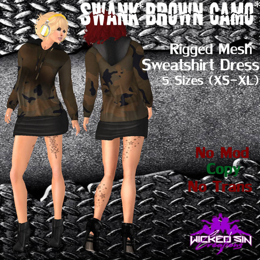 ^WSC^ Swank *Brown Camo* {Mesh}
