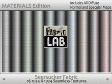 Materials Edition - Fabric Lab ME Seersucker Fabric Texture Collection Includes Normals and Specular Maps