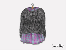 {amiable}Mesh Spring Oversized Knit Top and Shirt_Black