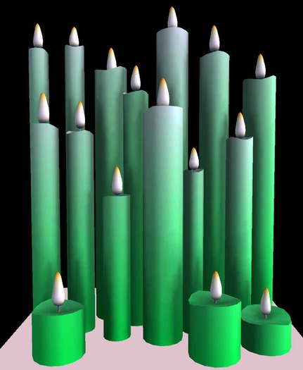 Cluster of Candles - Mint