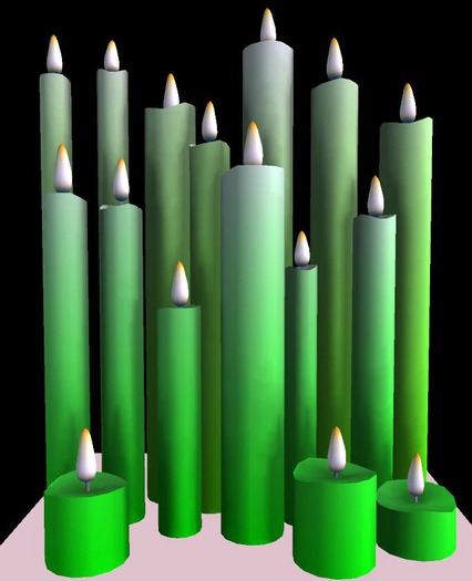 Cluster of Candles - Green