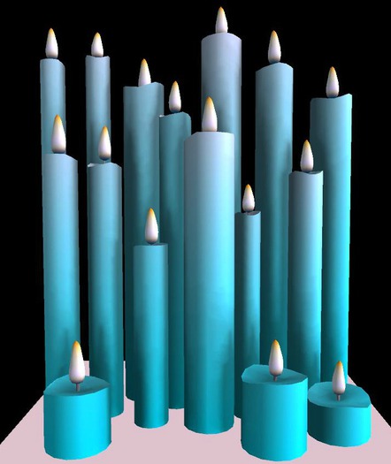 Cluster of Candles - Turquoise