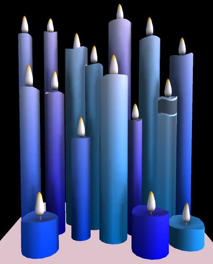 Cluster of Candles - Royal Blue