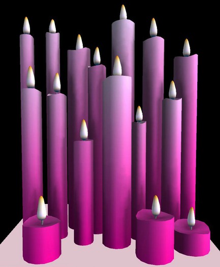 Cluster of Candles - Pink