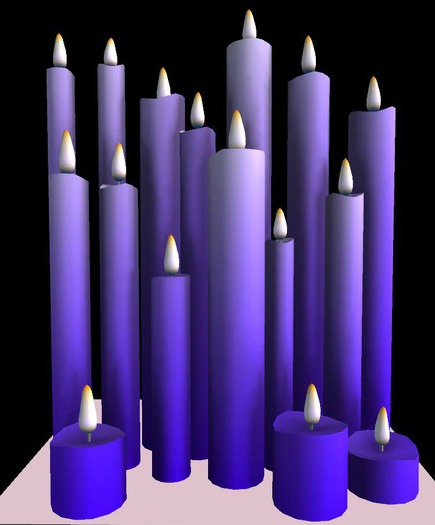 Cluster of Candles - Purple