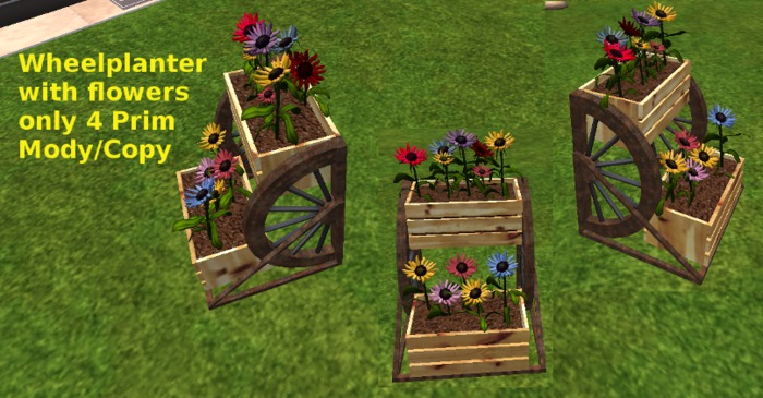 Wheel planter only 4 'Prim