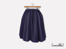 {amiable}Mesh Flared Midi Skirt_Navy