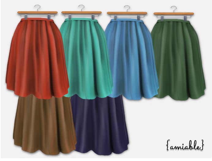 {amiable}Mesh Flared Midi Skirt(FAT PACK)