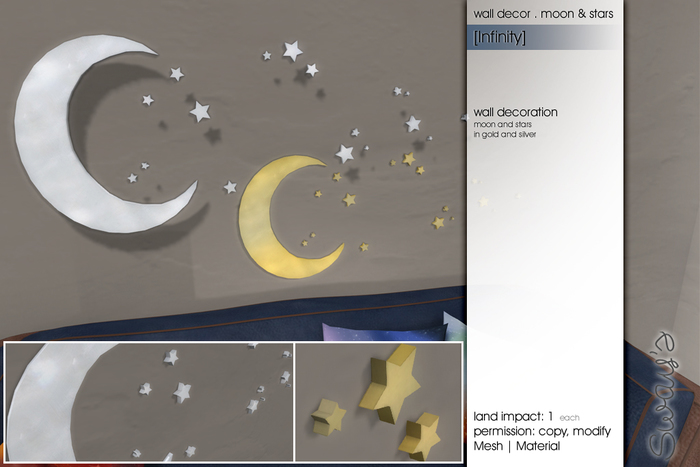 Sway's [Infinity] wall decor . Moon&Stars