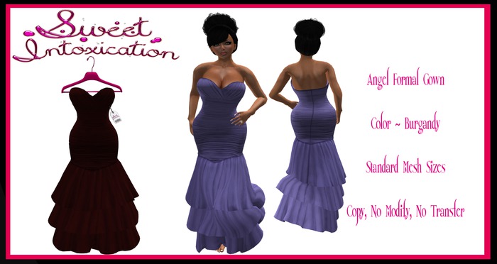 ::Sweet Intoxication:: Angel Gown - Burgandy