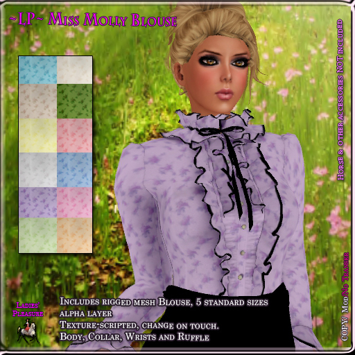 ~LP~ Miss Molly Mesh Blouse BOXED Texture Scripted