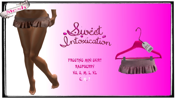 ::Sweet Intoxication:: Frosting Mini Skirt - Raspberry