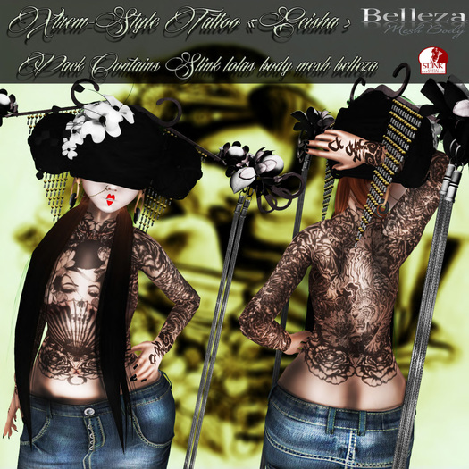 xtrem-style tattoo " Geisha"