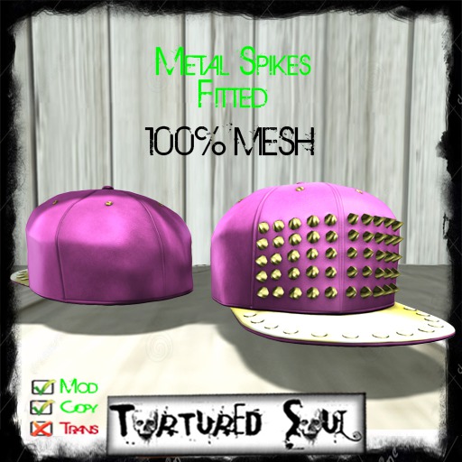 *{TS}* Metal Spikes Fitted CottonCandy/Gold