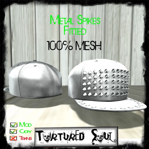 *{TS}* Metal Spikes Fitted White/Silver