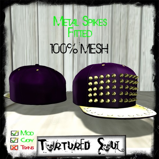 *{TS}* Metal Spikes Fitted Purple/Gold
