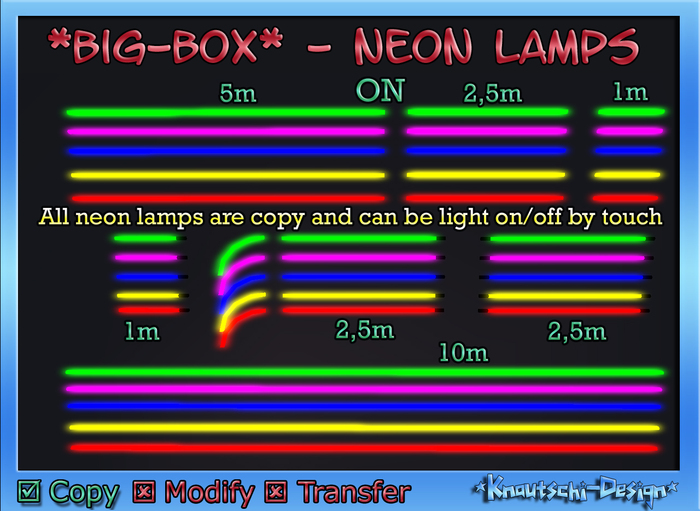 *Big-Box* Neon lamps - 40 pcs *Set*
