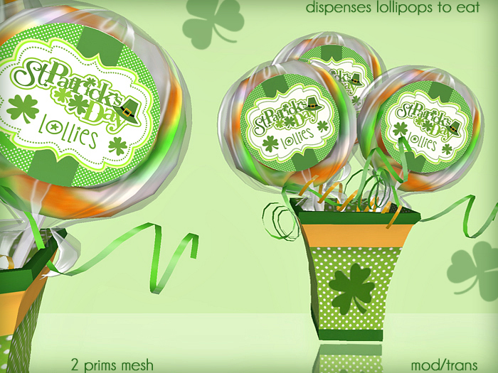 St. Patrick's Day Lollipops (mod/trans)
