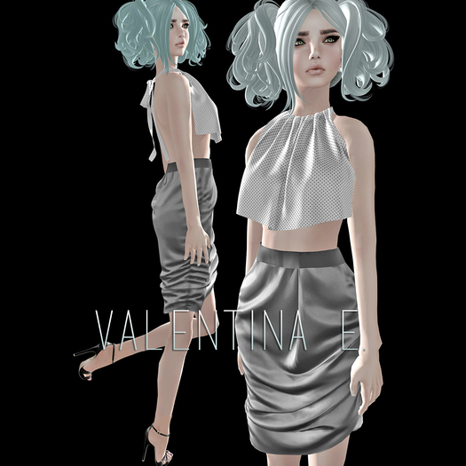 Valentina E. Bittersweet Draped Top Slate