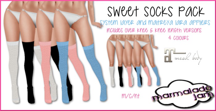 Marmalade Jam Sweet Socks with Maitreya Lara Appliers