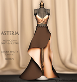 Asteria Creations - Crystal Mesh Gown Set - Brown