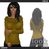 [look] Gold Female Sweater