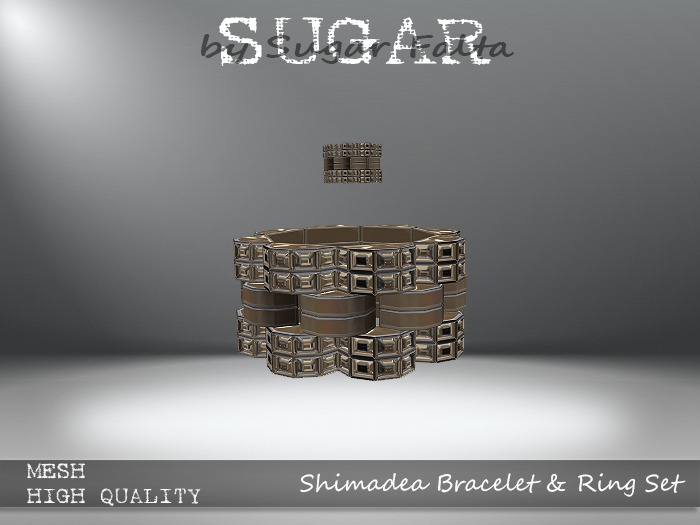 SUGAR - Shimadea Bracelet & Ring Set - GOLD UNISEX