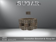 SUGAR - Shimadea Bracelet & Ring Set - GOLD UNISEX