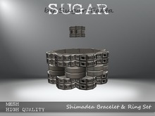SUGAR - Shimadea Bracelet & Ring Set - SILVER UNISEX