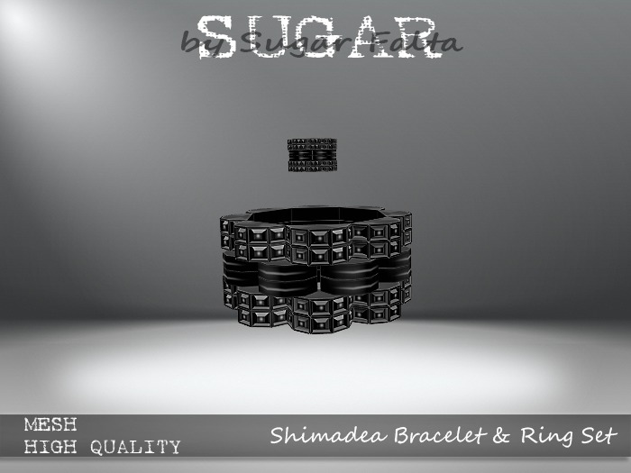 SUGAR - Shimadea Bracelet & Ring Set - ONYX UNISEX