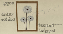 :Gemase: Dandelion Wall Decal w/ Frame