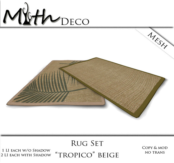 Myth - Rug Set "Tropico Beige" [B]