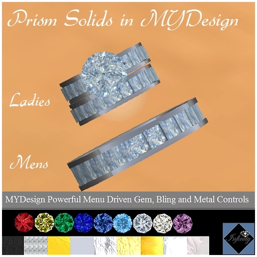 *INFINITY* Wedding Rings * Prism Solid in MYDesign COUPLES