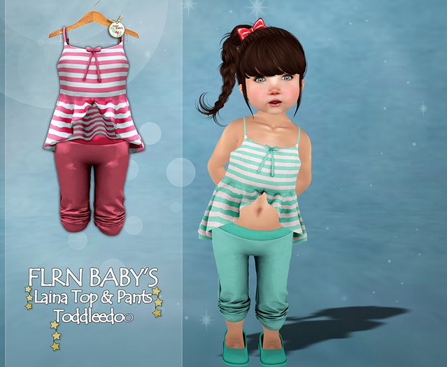 Laina Top & Pants V1 Pink