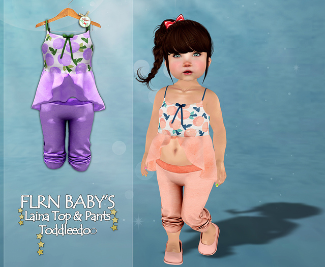 {FLRN Baby's} Laina Top & Pants V2 Purple