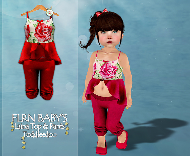 {FLRN Baby's} Laina Top & Pants V3 Red