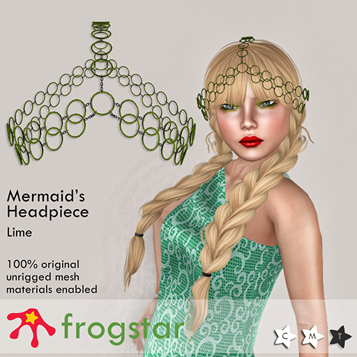 Frogstar - Mermaid's Headpiece (Lime)