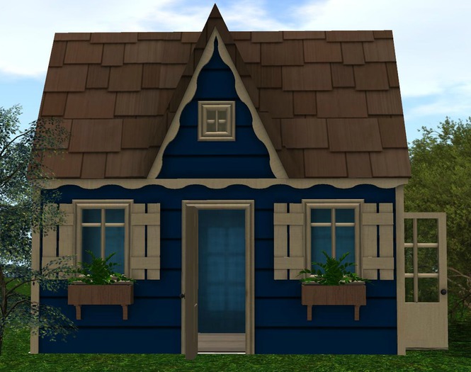 Kids Cottage-White & Green Dots