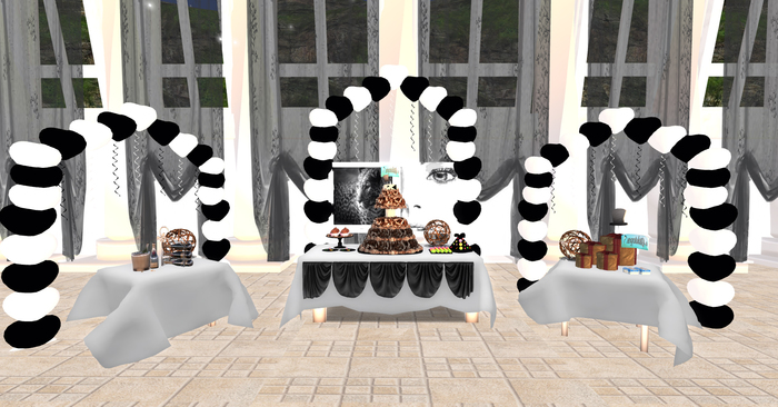Set Birthday Party In Black On White - Partial Mesh - Box