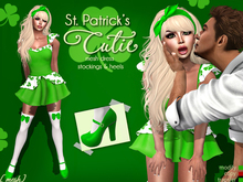 St. Patrick's Cutie Dress, Stockings & Shoes [mod,trans]