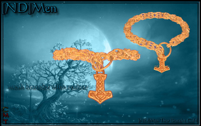 [ND]Men Thor Bracelet Gold 