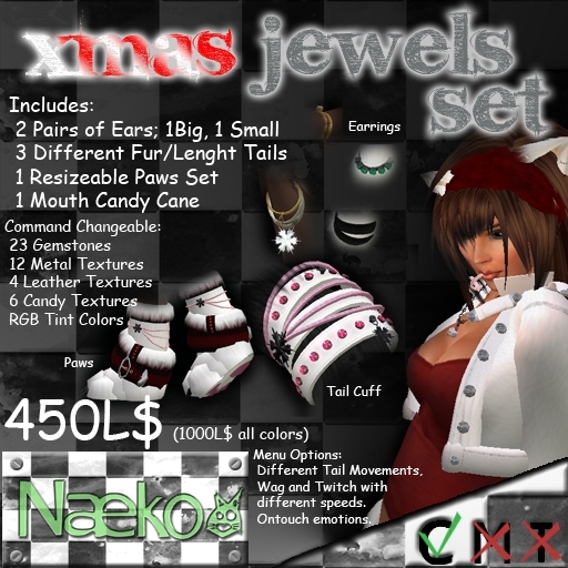[Naeko] Xmas Jewels Black Set 