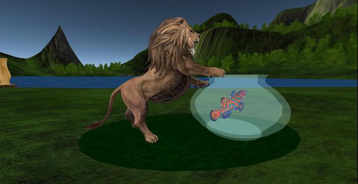 *PCD* Lion Fishbowl Tipjar
